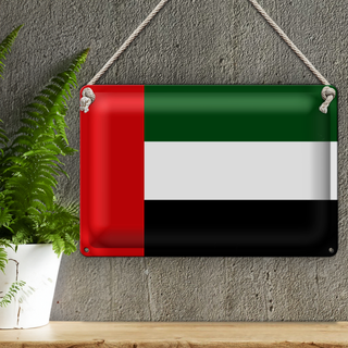 Blechschild Flagge Vereinigte Arabische Emirate 30x20cm
