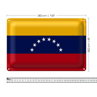 Blechschild Flagge Venezuela 30x20cm Flag of Venezuela