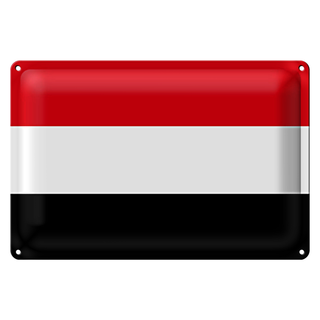 Blechschild Flagge Jemen 30x20cm Flag of Yemen