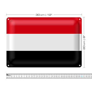 Blechschild Flagge Jemen 30x20cm Flag of Yemen