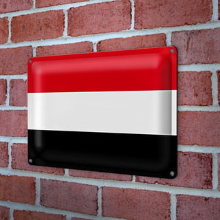 Blechschild Flagge Jemen 30x20cm Flag of Yemen