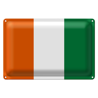 Blechschild Flagge Elfenbeinküste 30x20cm Flag Ivory Coast