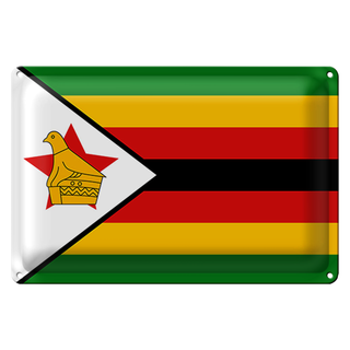 Blechschild Flagge Simbabwe 30x20cm Flag of Zimbabwe