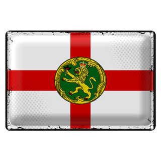 Blechschild Flagge Alderney 30x20cm Retro Flag Alderney