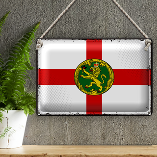 Blechschild Flagge Alderney 30x20cm Retro Flag Alderney