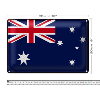 Blechschild Flagge Australien 30x20cm Retro Flag Australia