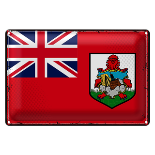 Blechschild Flagge Bermuda 30x20cm Retro Flag of Bermuda