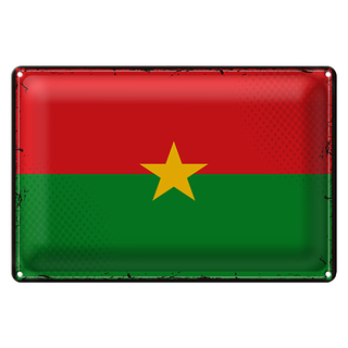 Blechschild Flagge Burkina Faso 30x20cm Retro Burkina Faso