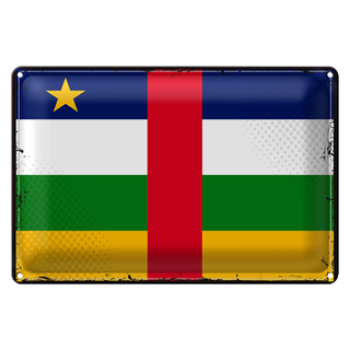 Blechschild Flagge Zentralafrikanische Republik 30x20cm R