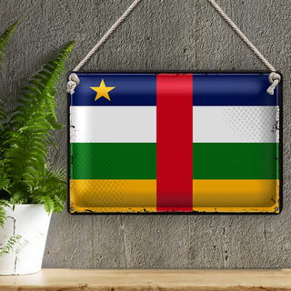 Blechschild Flagge Zentralafrikanische Republik 30x20cm R