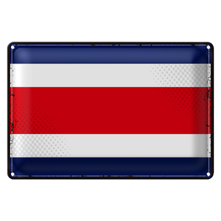 Blechschild Flagge Costa Rica 30x20cm Retro Costa Rica