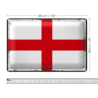 Blechschild Flagge England 30x20cm Retro Flag of England