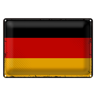Blechschild Flagge Deutschland 30x20cm Retro Flag Germany