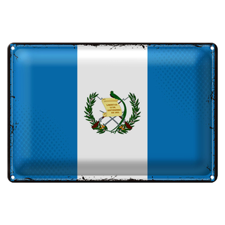 Blechschild Flagge Guatemala 30x20cm Retro Flag Guatemala