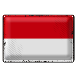 Blechschild Flagge Indonesien 30x20cm Retro Flag Indonesia