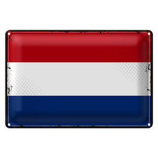 Blechschild Flagge Niederlande 30x20cm Retro Netherlands