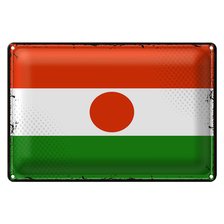 Blechschild Flagge Niger 30x20cm Retro Flag of Niger
