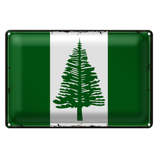 Blechschild Flagge Norfolkinsel 30x20cm Retro Flag