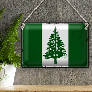 Blechschild Flagge Norfolkinsel 30x20cm Retro Flag