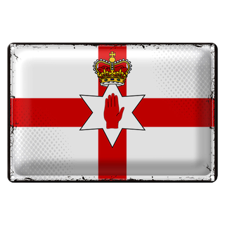 Blechschild Flagge Nordirland 30x20cm Retro Flag