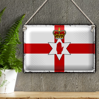 Blechschild Flagge Nordirland 30x20cm Retro Flag