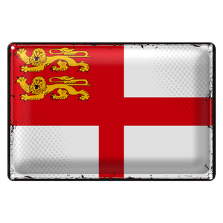 Blechschild Flagge Sark 30x20cm Retro Flag of Sark