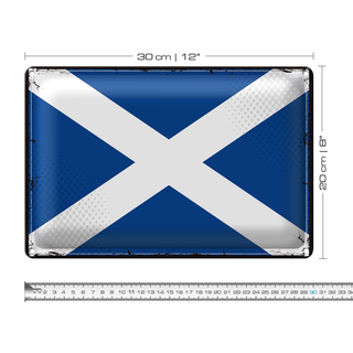 Blechschild Flagge Schottland 30x20cm Retro Flag Scotland