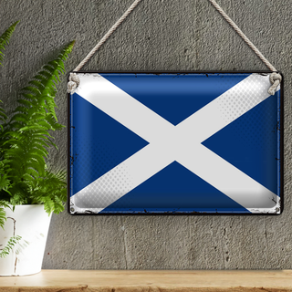 Blechschild Flagge Schottland 30x20cm Retro Flag Scotland