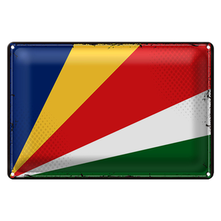 Blechschild Flagge Seychellen 30x20cm Retro Flag Seychelles