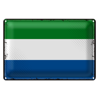 Blechschild Flagge Sierra Leone 30x20cm Retro Sierra Leone