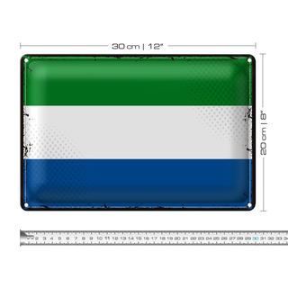 Blechschild Flagge Sierra Leone 30x20cm Retro Sierra Leone