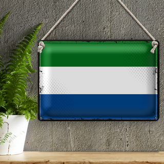 Blechschild Flagge Sierra Leone 30x20cm Retro Sierra Leone