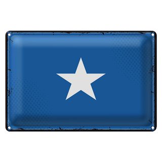 Blechschild Flagge Somalia 30x20cm Retro Flag of Somalia