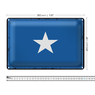 Blechschild Flagge Somalia 30x20cm Retro Flag of Somalia