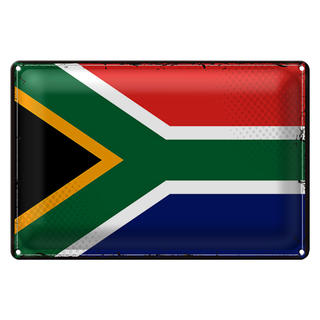 Blechschild Flagge Südafrika 30x20cm Retro South Africa