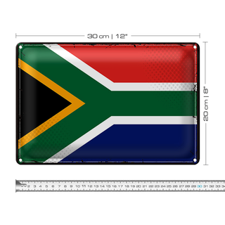Blechschild Flagge Südafrika 30x20cm Retro South Africa
