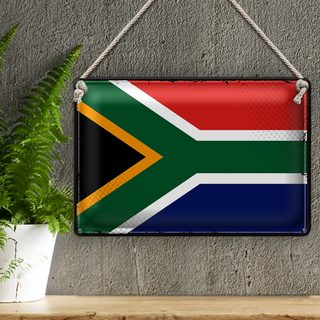 Blechschild Flagge Südafrika 30x20cm Retro South Africa
