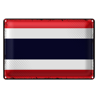 Blechschild Flagge Thailand 30x20cm Retro Flag of Thailand