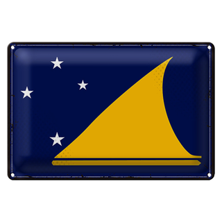 Blechschild Flagge Tokelau 30x20cm Retro Flag of Tokelau