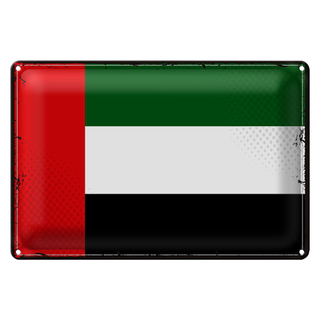 Blechschild Flagge Arabische Emirate 30x20cm Retro Flag