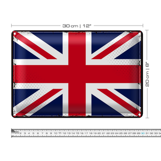 Blechschild Flagge Union Jack 30x20cm Retro United Kingdom