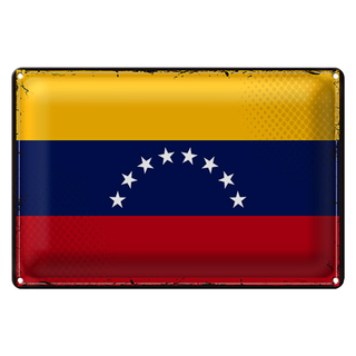 Blechschild Flagge Venezuela 30x20cm Retro Flag Venezuela