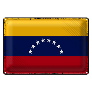 Blechschild Flagge Venezuela 30x20cm Retro Flag Venezuela