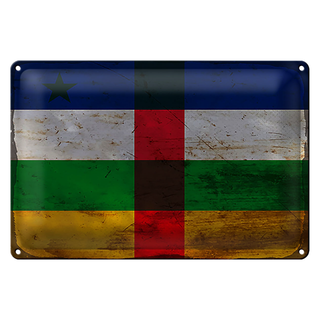 Blechschild Flagge Zentralafrikanische Republik 30x20cm RO