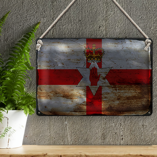 Blechschild Flagge Nordirland 30x20cm Flag Rost