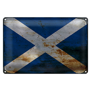 Blechschild Flagge Schottland 30x20cm Flag Scotland Rost
