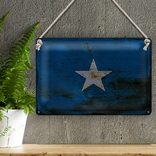 Blechschild Flagge Somalia 30x20cm Flag of Somalia Rost