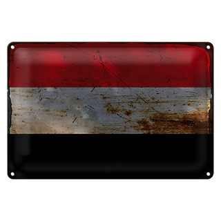 Blechschild Flagge Jemen 30x20cm Flag of Yemen Rost