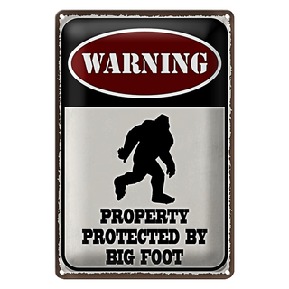 Blechschild Spruch 20x30cm Warning property protected by