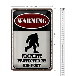 Blechschild Spruch 20x30cm Warning property protected by